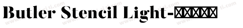 Butler Stencil Light字体转换